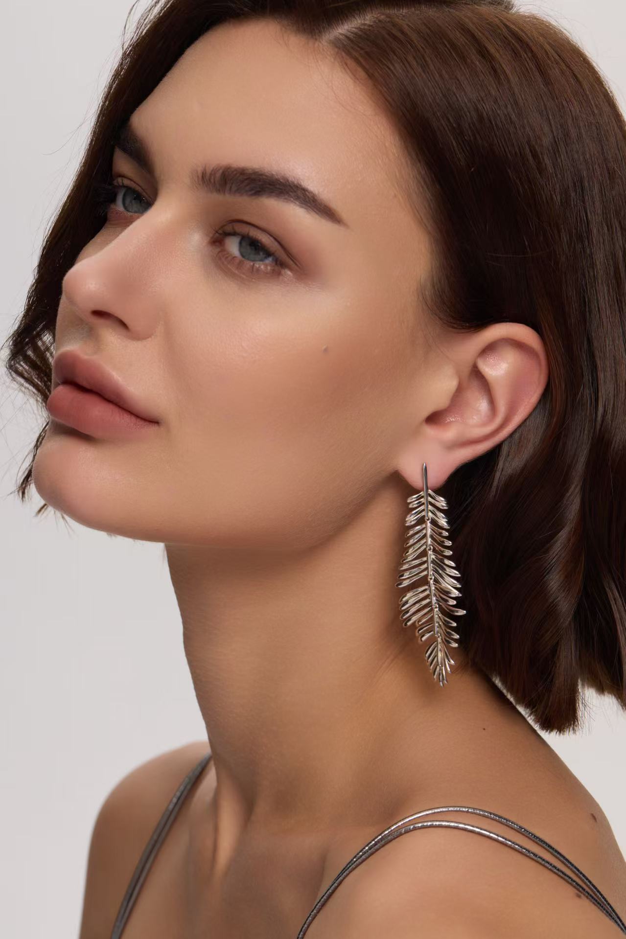 Date Palm Leaf Earrings - Samarina Jewelry