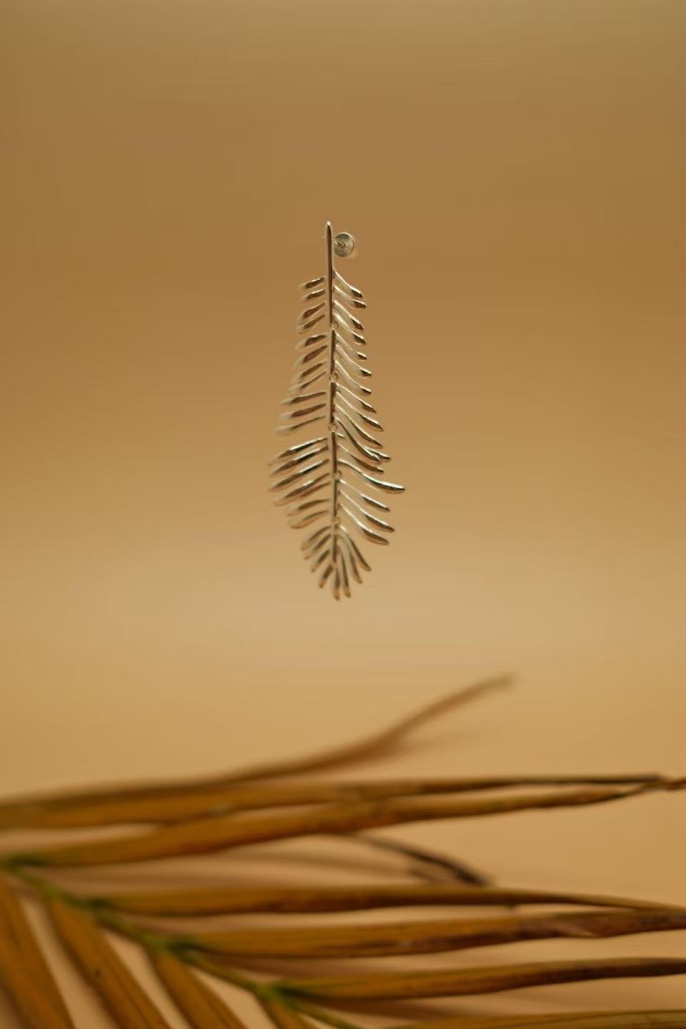 Date Palm Leaf Earrings - Samarina Jewelry