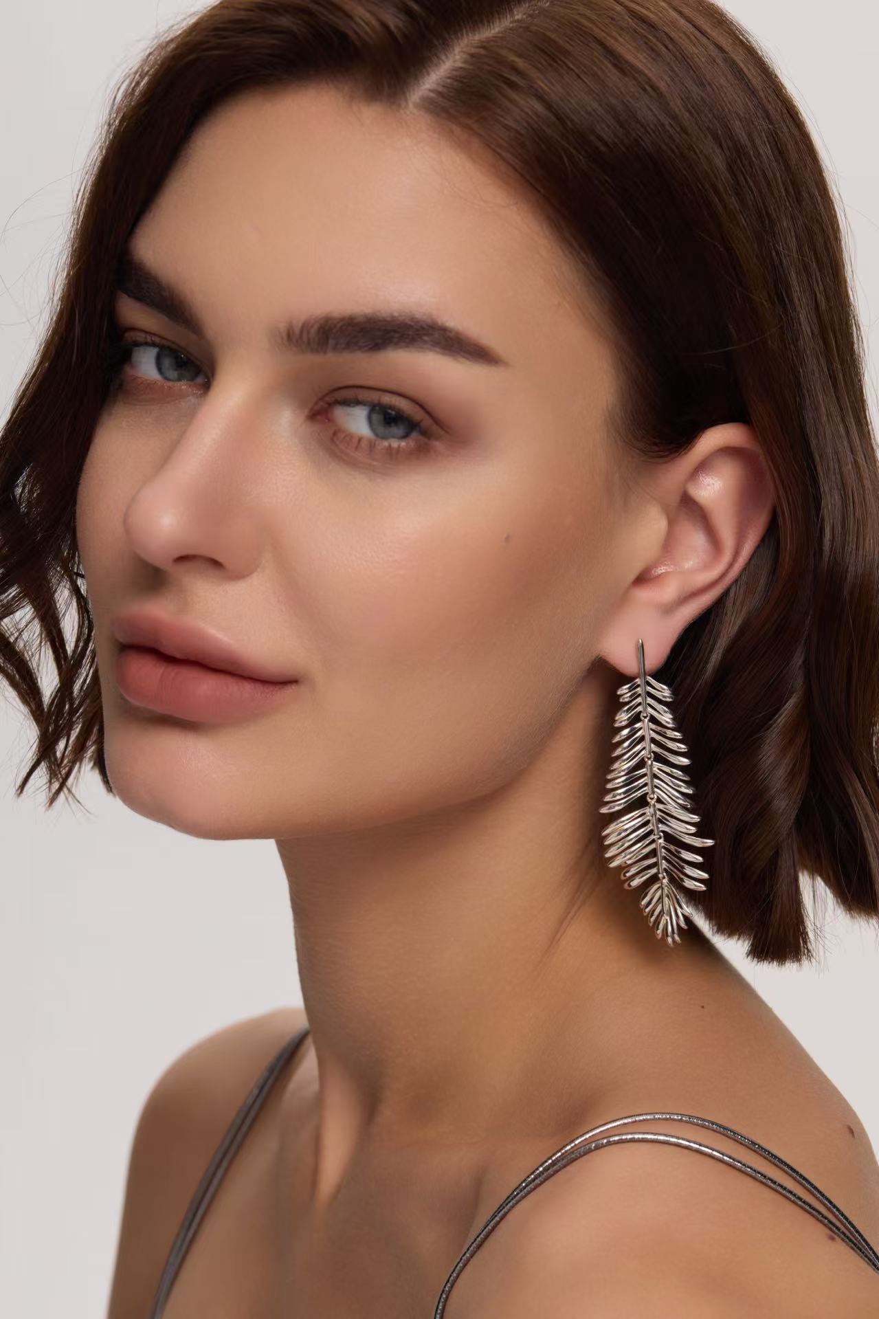 Date Palm Leaf Earrings - Samarina Jewelry