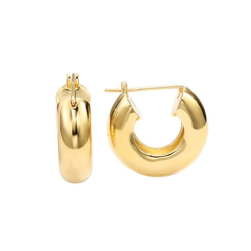 Infinity Loop Earrings（Gold） - Samarina Jewelry