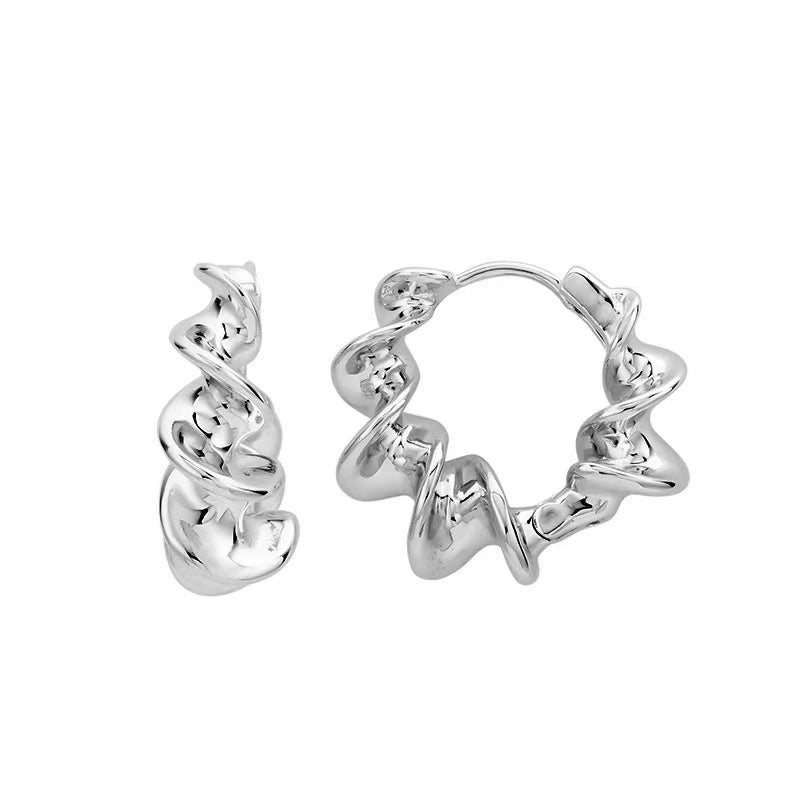 Spiral Conch Hoops - Samarina Jewelry